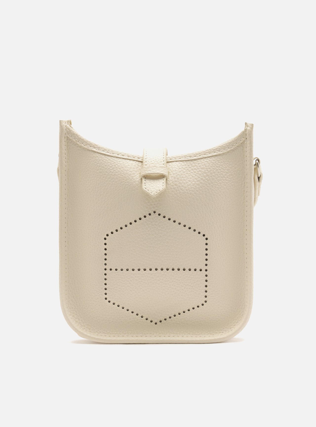Bolsa Tiracolo Off-White Média Logo Perfurado — foto 1