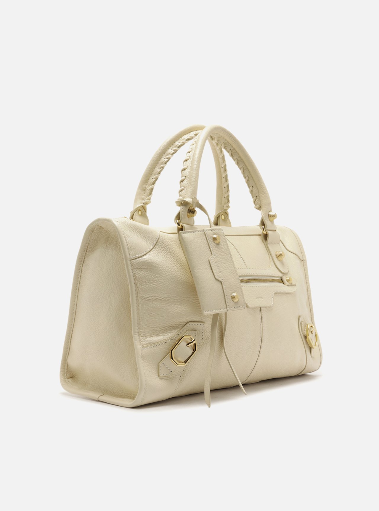 Bolsa Shopping Off White Couro Grande Alça Trançada — foto 6