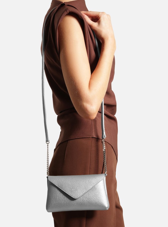 Bolsa Tiracolo Prata Giorno Pequena Envelope