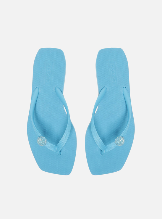 Chinelo de Dedo Azul Esfera Bico Quadrado Brizza