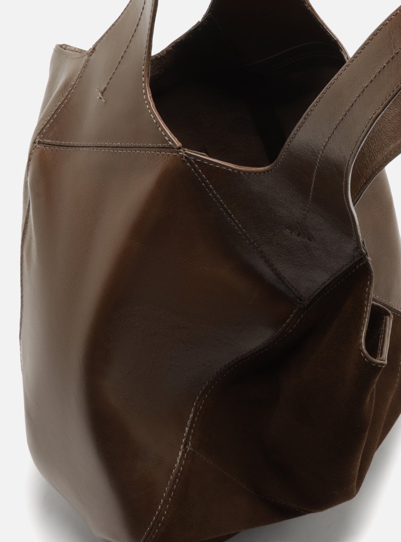 Bolsa Hobo Marrom Couro Grande Franja — foto 4