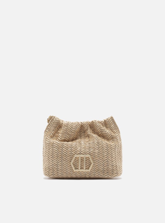 Bolsa Tiracolo Bege Ráfia Esther Pequena