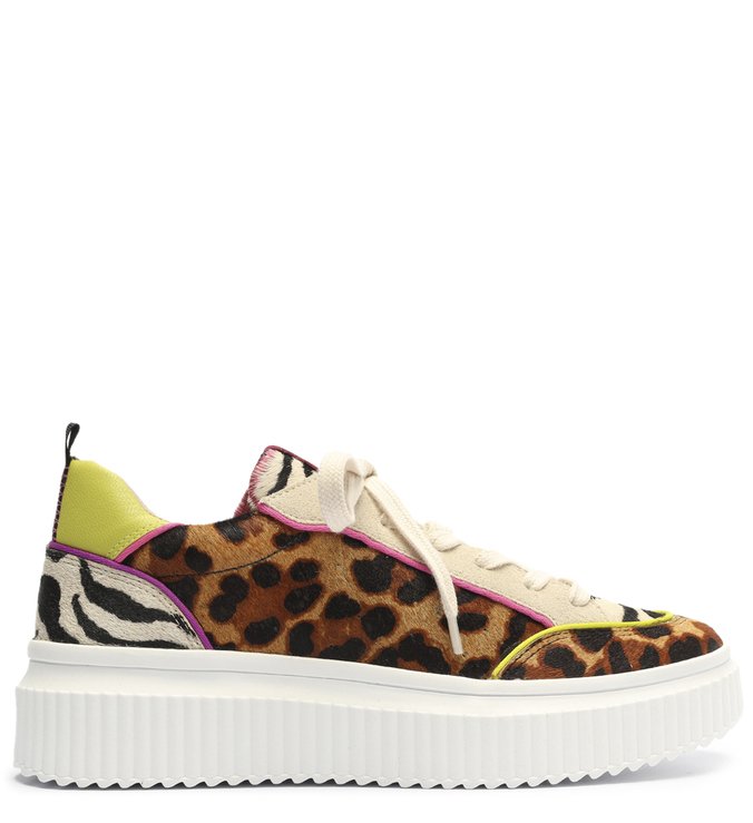 Tênis Onça Multimaterial Flatform Colorido