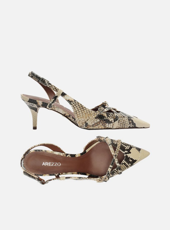 Scarpin Animal Print Salto Baixo New Amélia