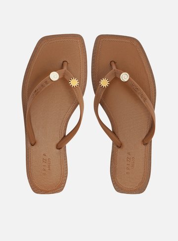 Chinelo Marrom Recouro Square Bacio Di Latte