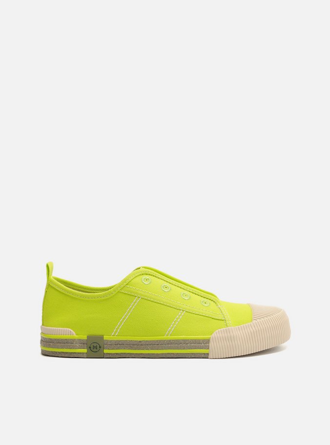 Tênis Slip On Verde Lona Collab Alme