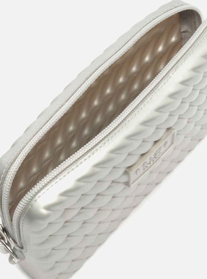 Clutch Prata Metalizada Alça Marrocos