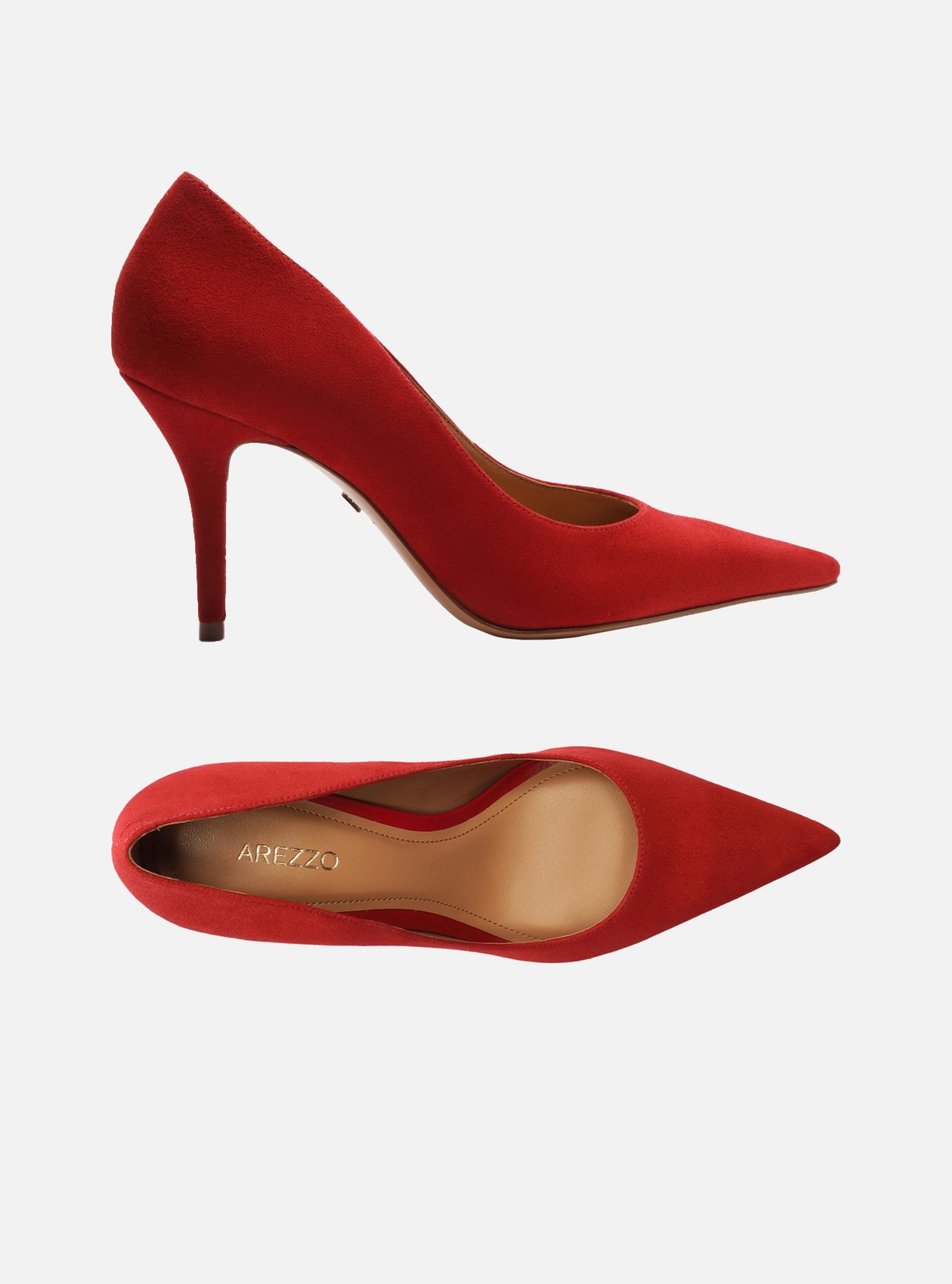 Scarpin Vermelho Camurça Salto Fino Essencial 85 — foto 5