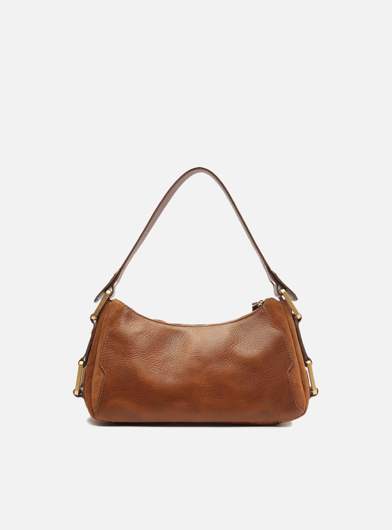 Bolsa Tiracolo Marrom Couro Gretha Média — foto 3