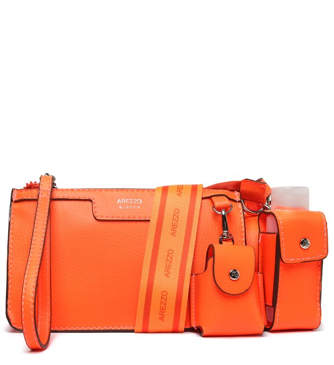 Bolsa Tiracolo Porta-Objetos Laranja Neon Donata | Arezzo