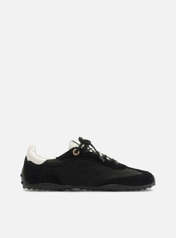 Arezzo — Tênis Preto Suede Mix Branco
