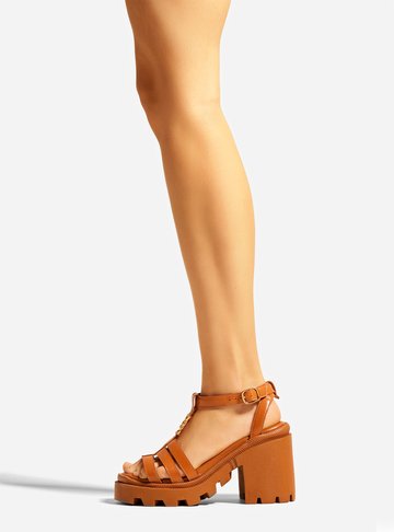 Sandália tratorada marrom on sale