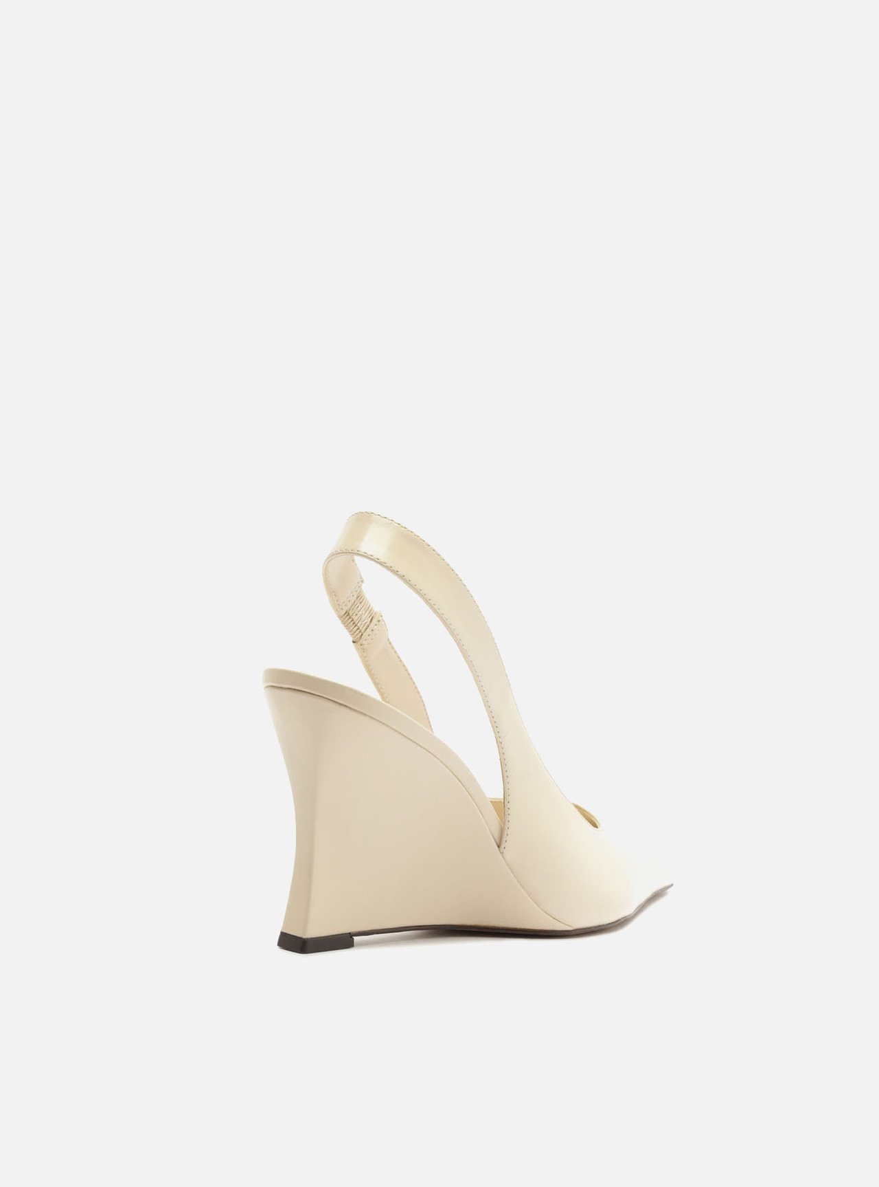 Scarpin Branco Couro Anabela Slingback — foto 3