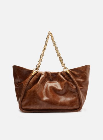 Bolsa Shopping Caramelo Couro Worn Grande