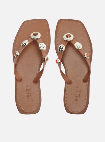 Chinelo de Dedo Preto Recouro Square Metais