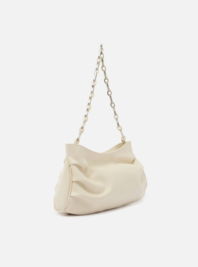 Bolsa Tiracolo Branca Couro Média Corrente Mix