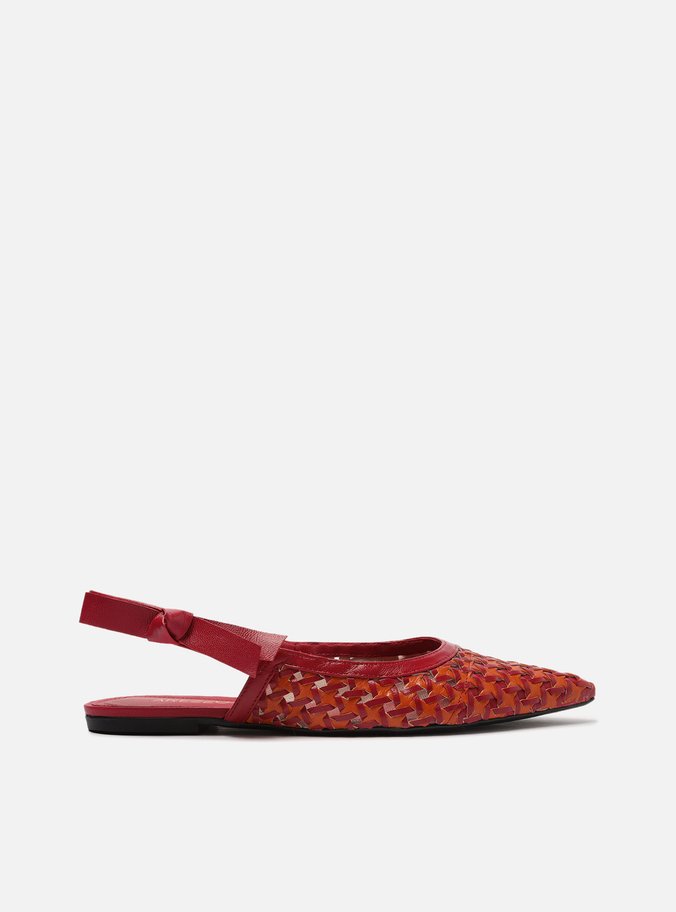 Mule Vermelha Tira Flats