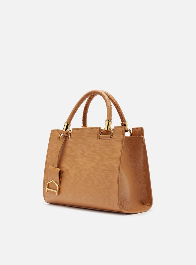 Bolsa Tote Marrom Clara Couro Abraccio Média