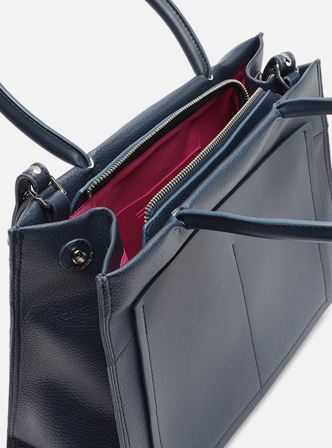 Bolsa Shopping Azul Grande Bolso Recorte