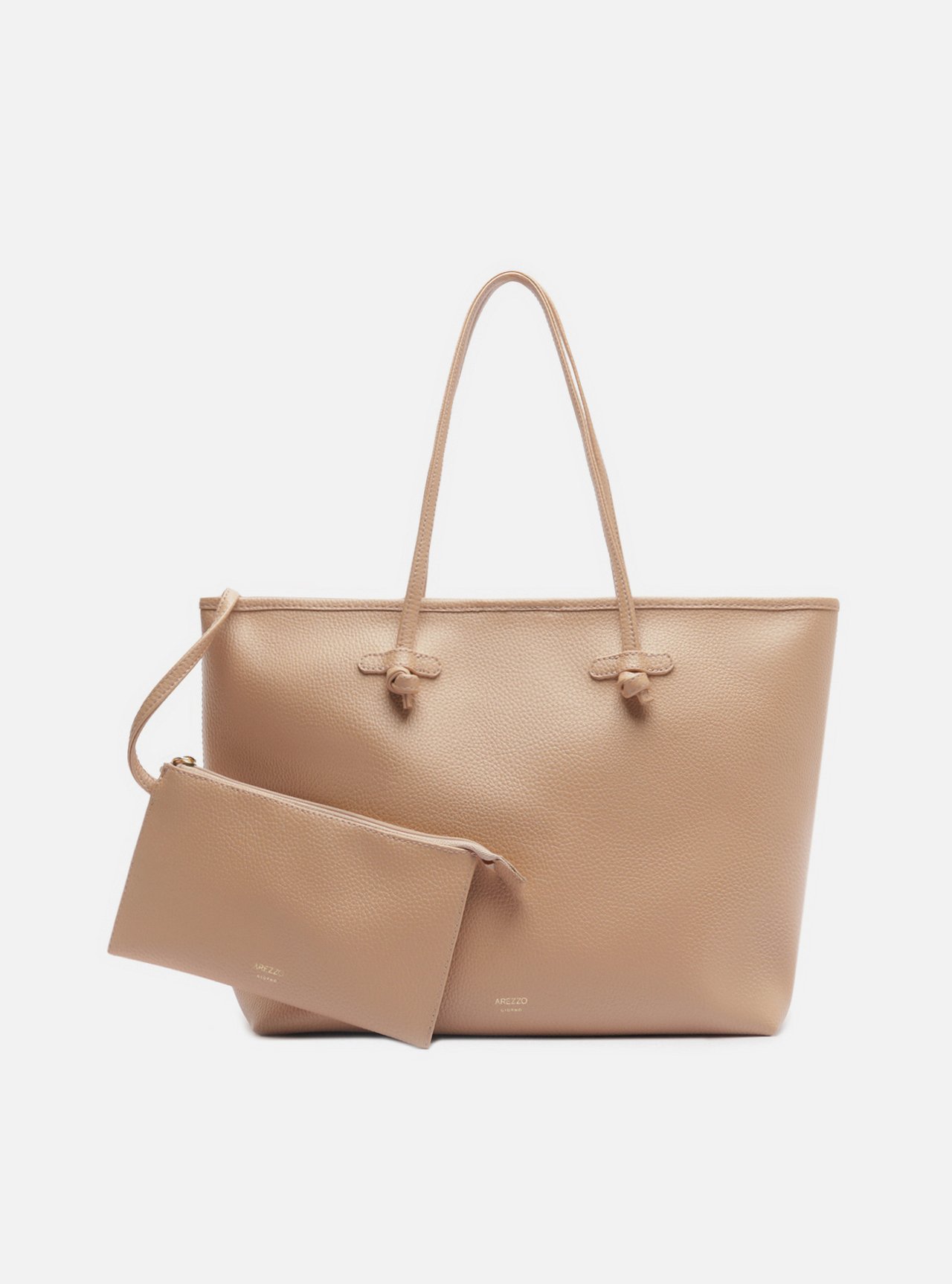 Bolsa Shopping Bege Grande Pouch — foto 1
