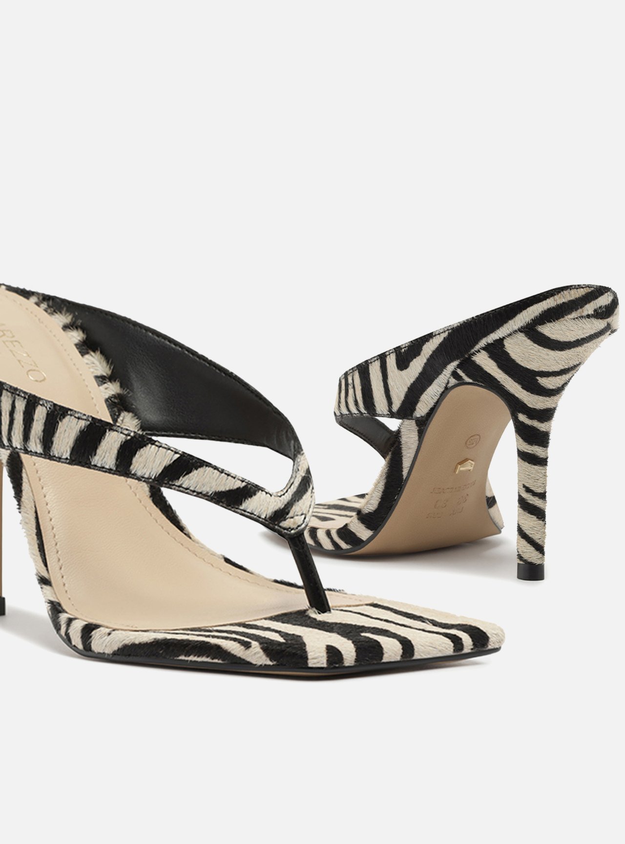 Tamanco Animal Print Salto Alto Thong — foto 4