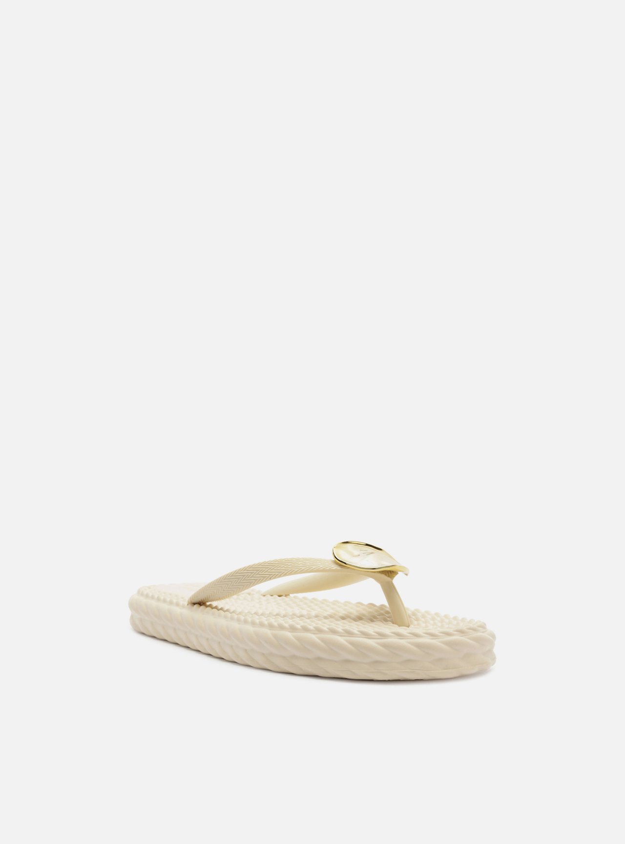 Chinelo de Dedo Off White Flatform Metais Brizza — foto 2