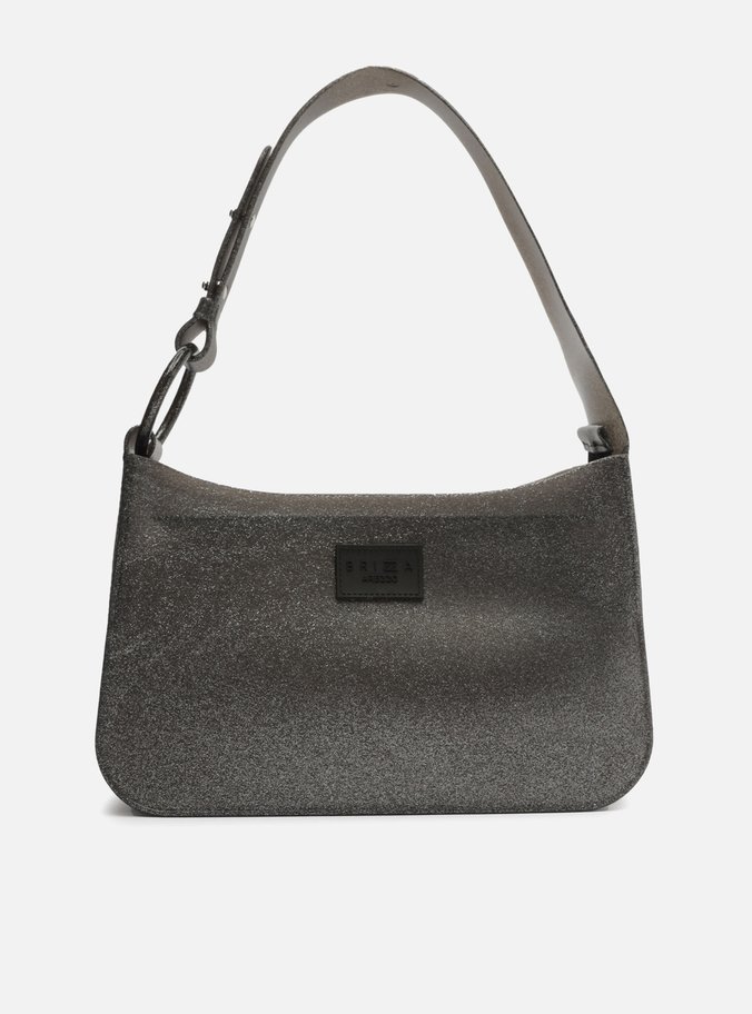 Bolsa Hobo Preta Glitter Betty Pequena Brizza