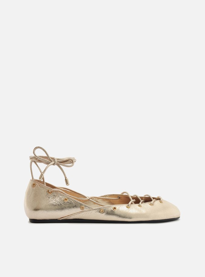 Sapatilha Ballerina Dourada Amarração
