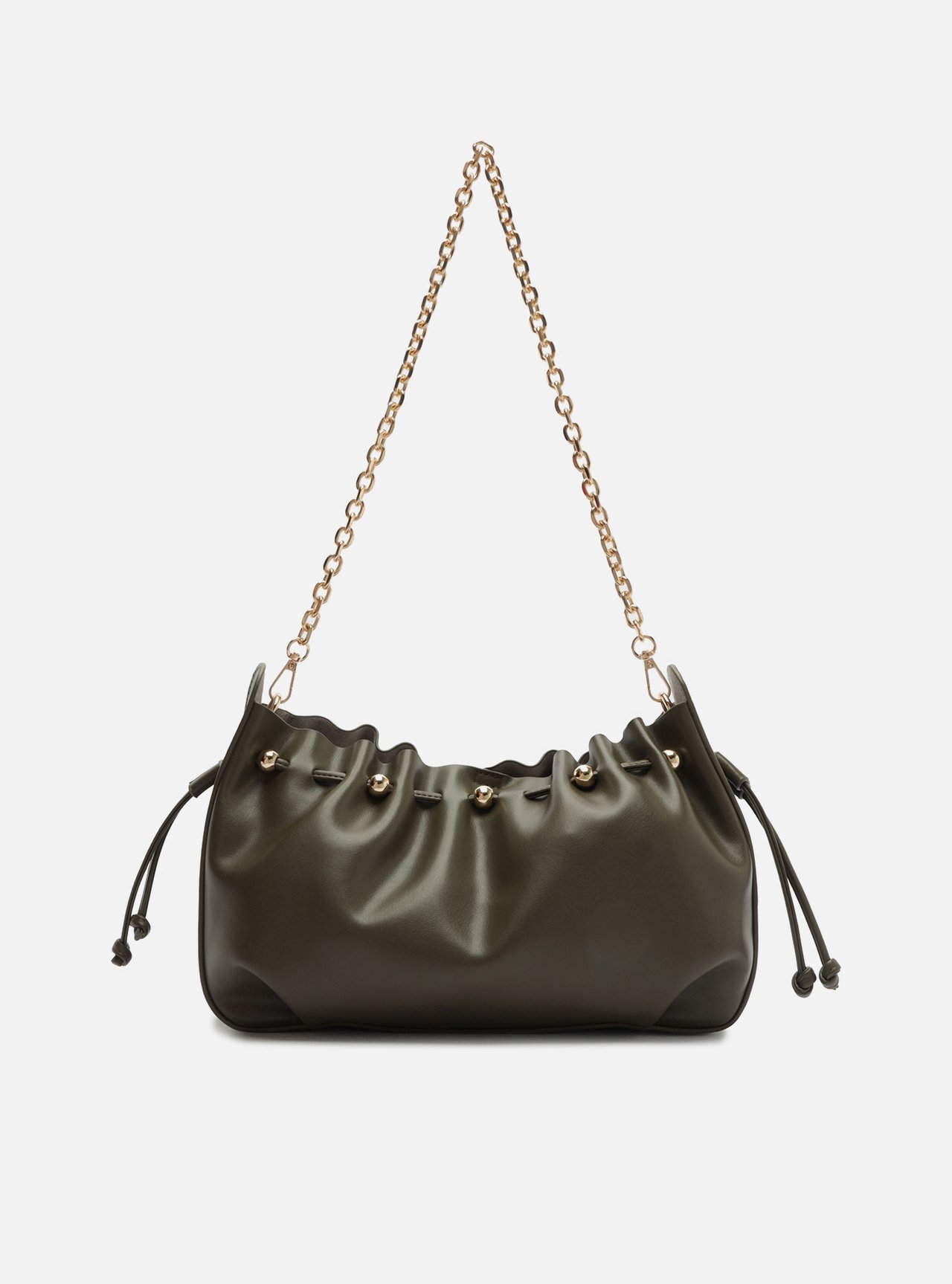 Bolsa Shoulder Verde Grande Alça Corrente — foto 3