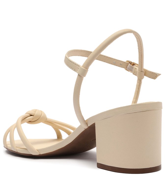 Sandália Off-White Bloco Tiras Nó
