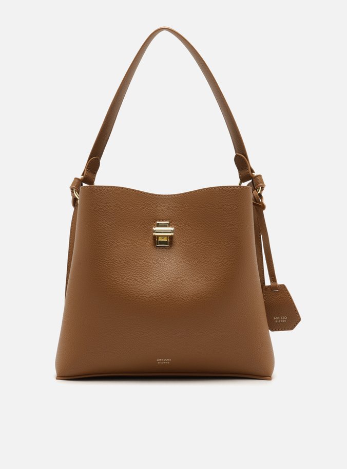 Bolsa Tote Marrom Texturizada Grande Bag Charm