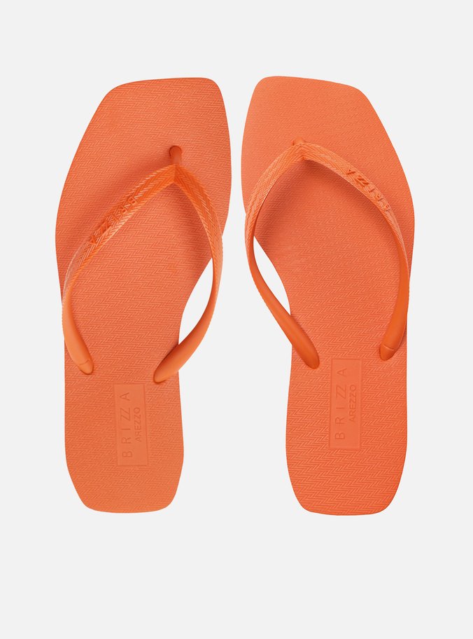 Chinelo de Dedo Laranja Básico Square Brizza