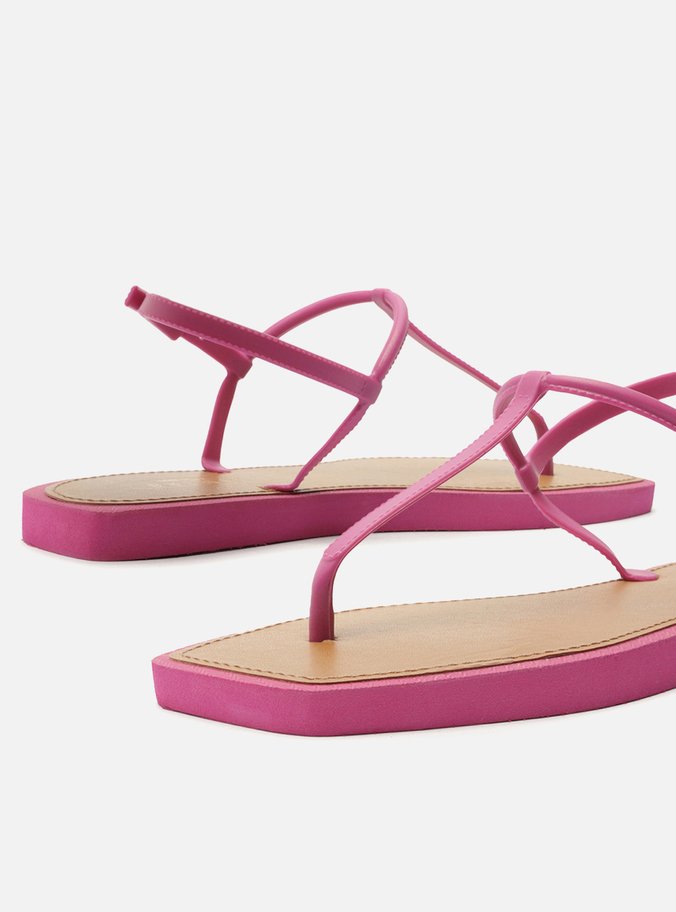 Sandália Rasteira Roxa Slim Square Brizza