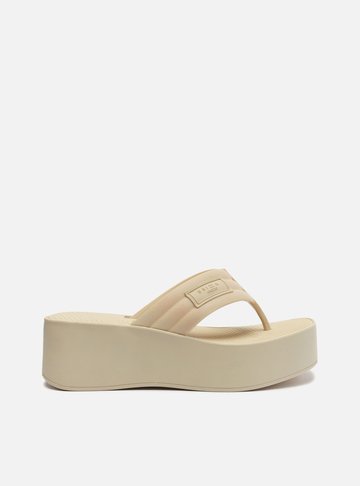 Sandália Off-White Flatform Tiras Brizza