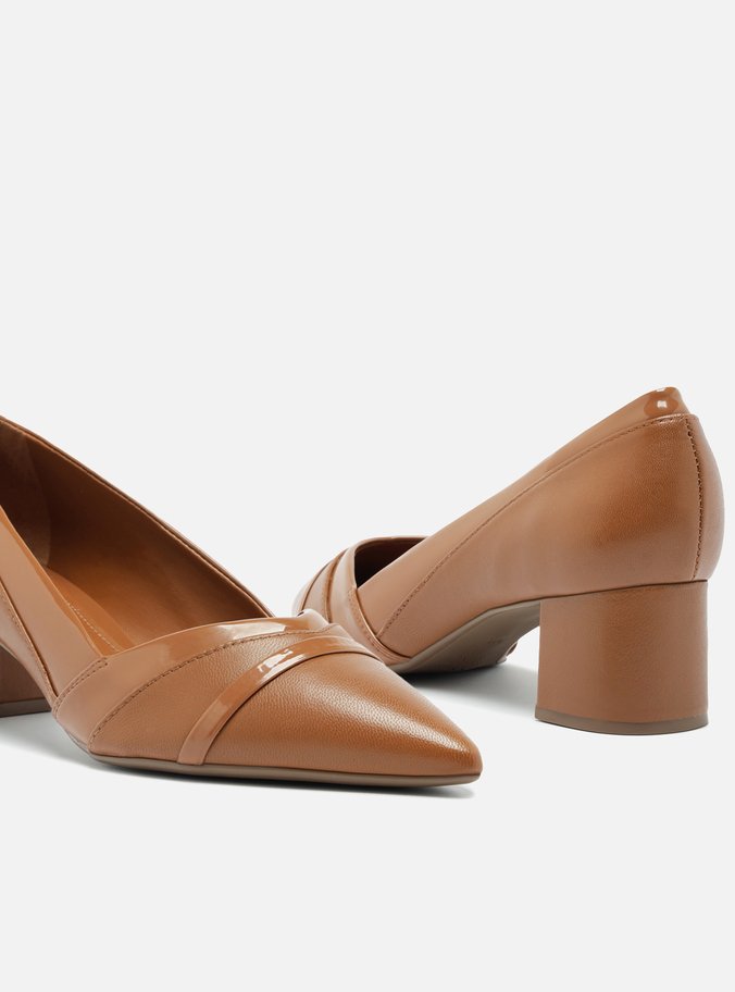 Scarpin Marrom Salto Bloco
