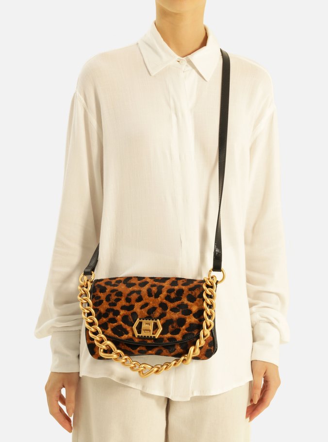 Bolsa Tiracolo Animal Print Amélia Pequena