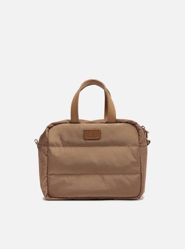 Bolsa Térmica Tiracolo Marrom Nylon Gigi Média
