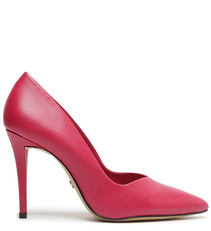 Scarpin Vermelho Couro Salto Alto Fino Cl ssico Arezzo