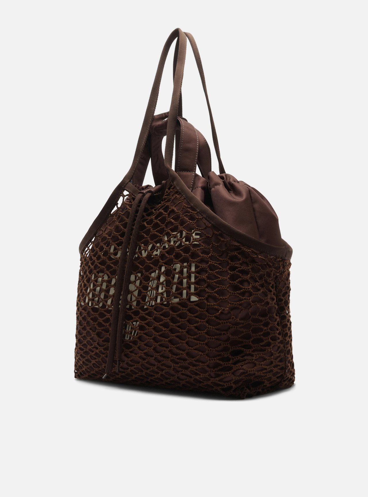 Bolsa Shopping Marrom Tela Lona Grande TIG — foto 2