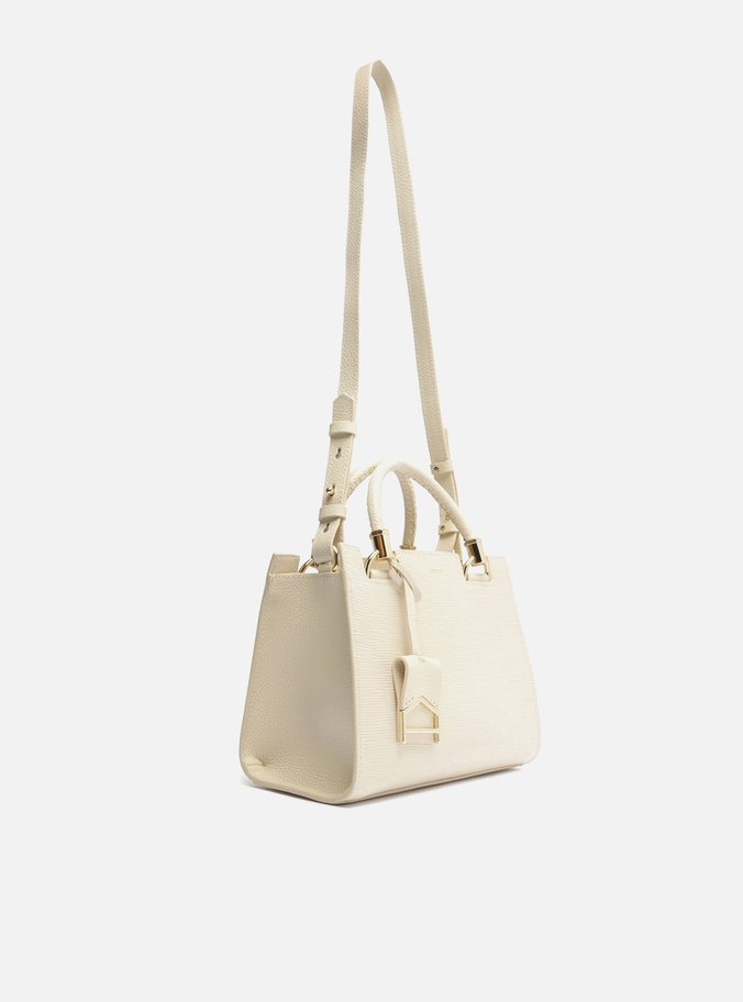 Bolsa Tote Off-White Couro Abraccio Média