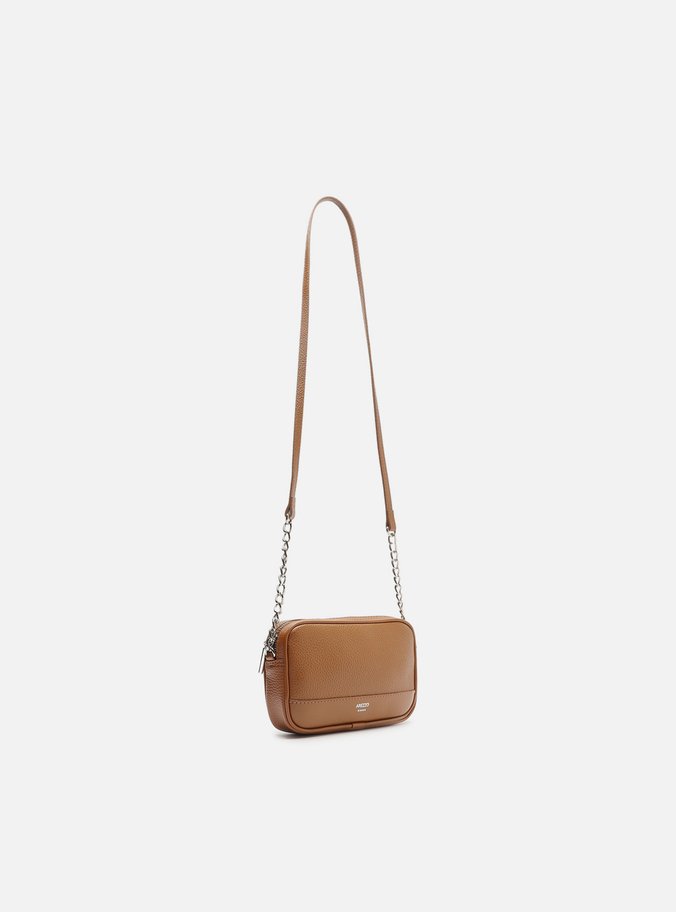 Bolsa Tiracolo Caramelo Pequena Corrente Basic
