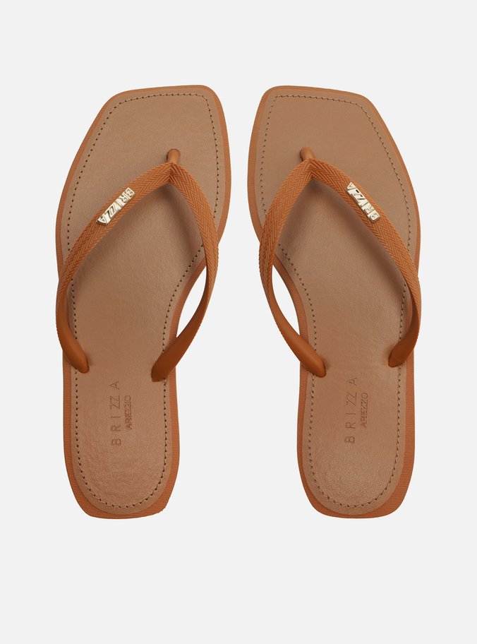 Chinelo de Dedo Marrom Recouro Square