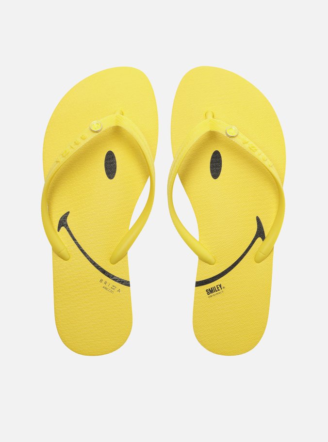 Chinelo de Dedo Amarelo Essential Brizza Smiley