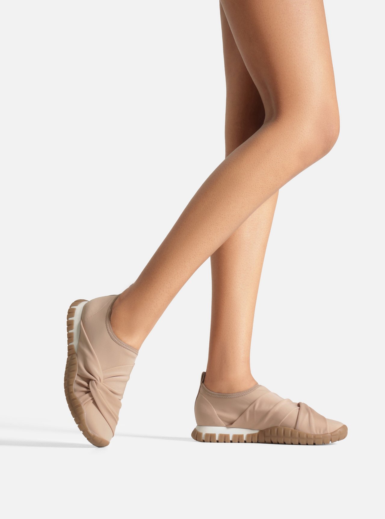 Tênis Slip On Rosa Claro Tecido Sola Emborrachada — foto 6