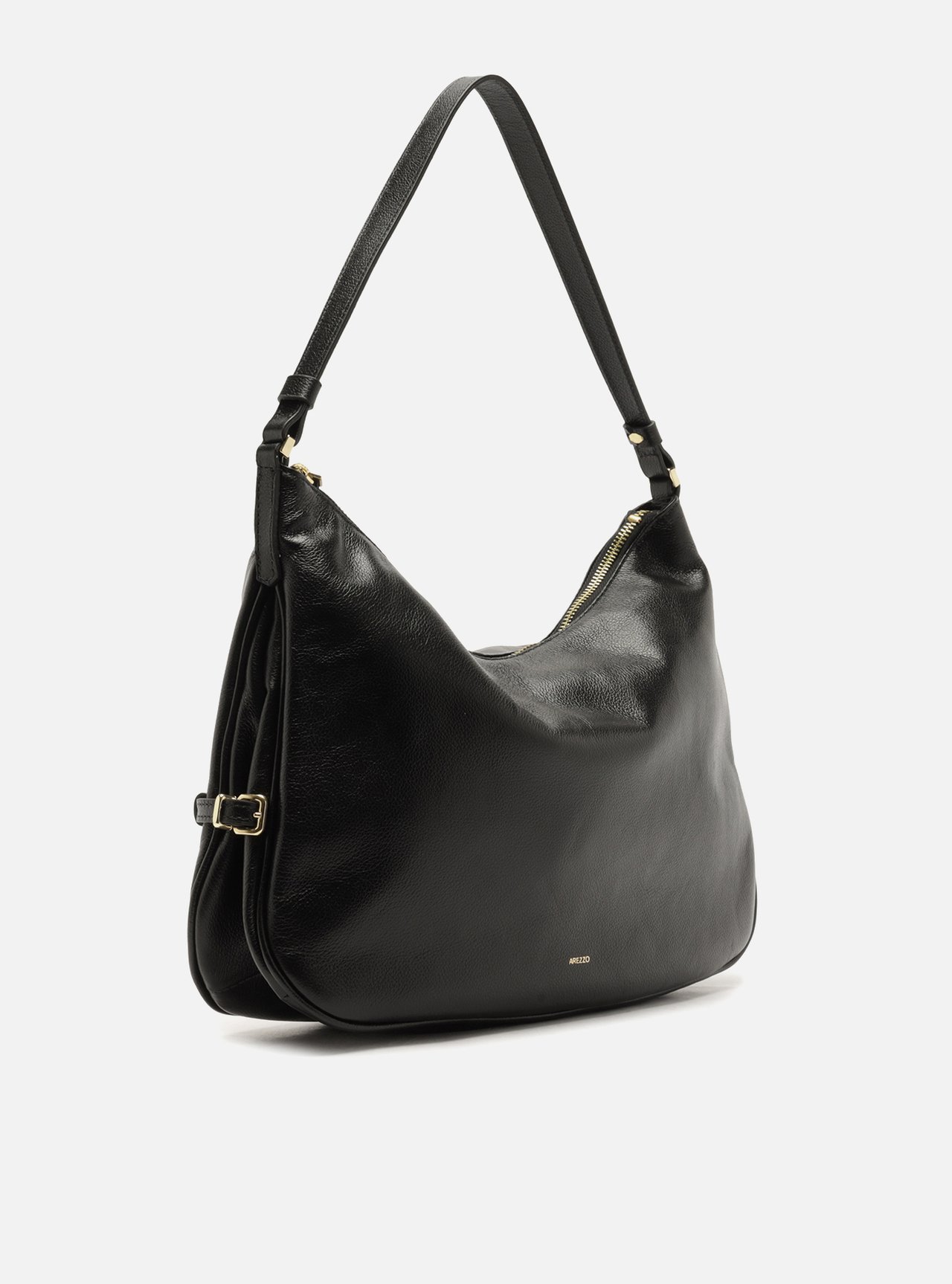 Bolsa Hobo Marrom Média Fivela Metais — foto 5