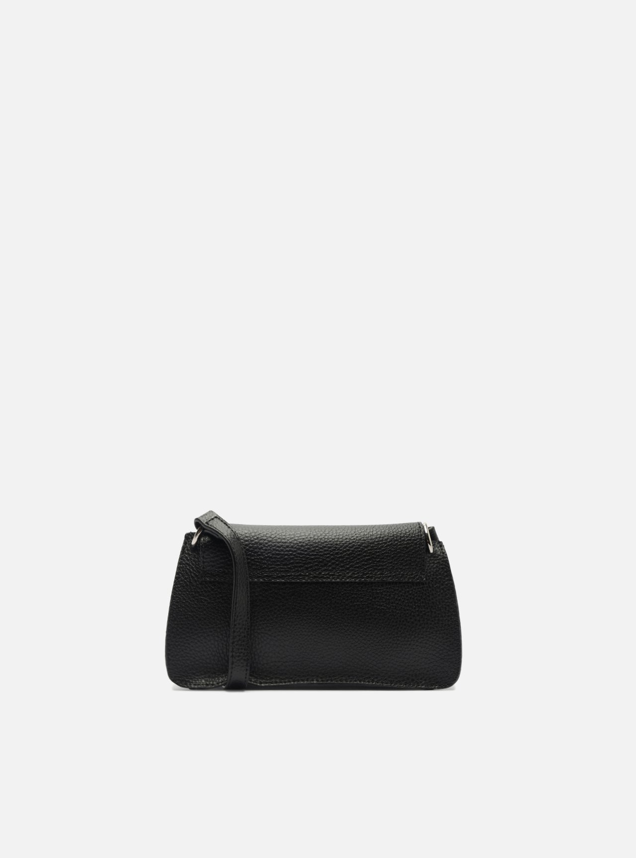 Bolsa Tiracolo Marrom Média Granulada Metais — foto 3