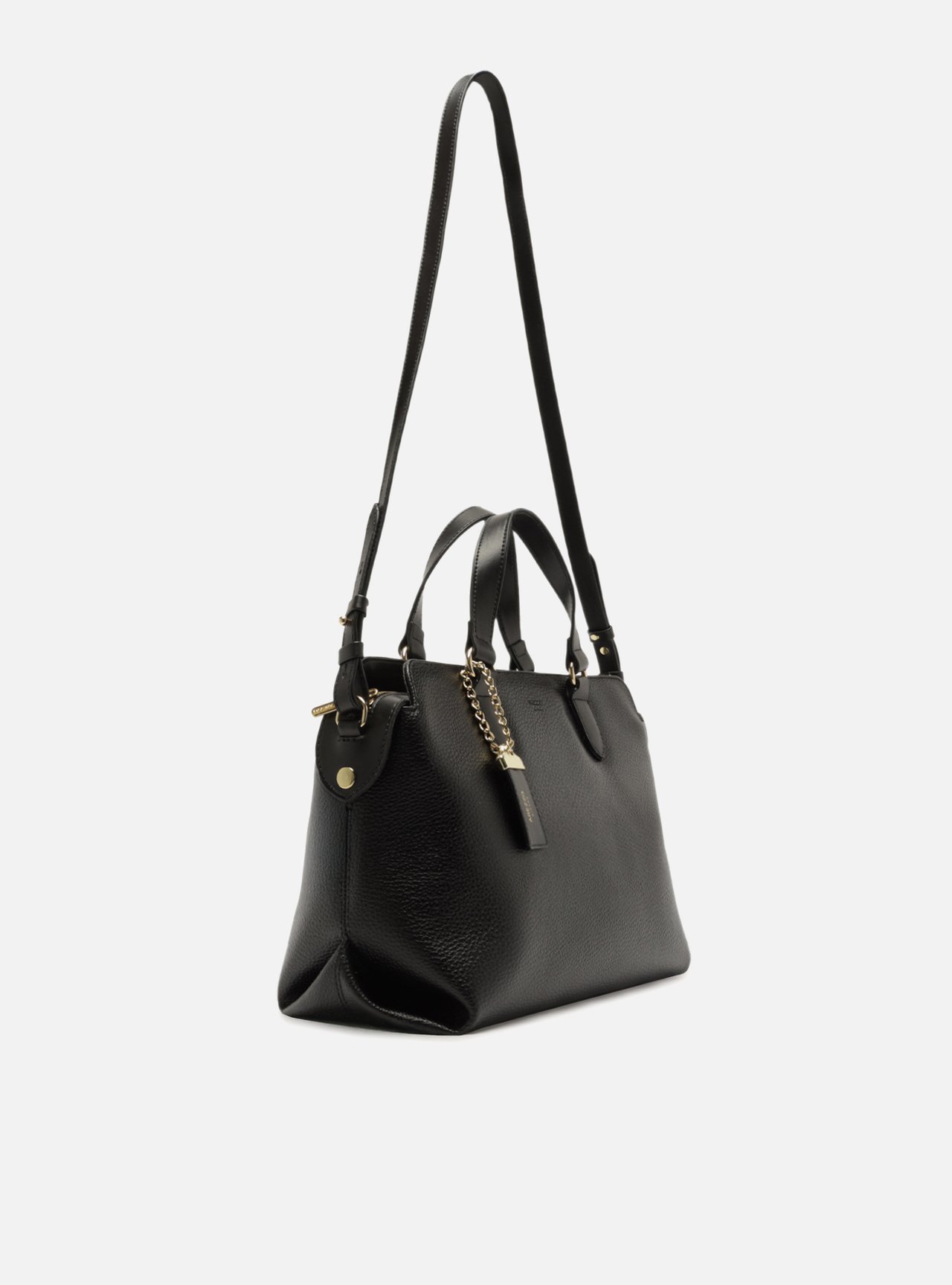 Bolsa Tote Preta Média Tag Básica — foto 5