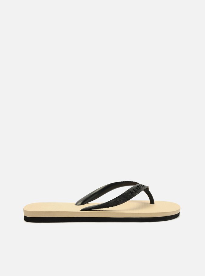 Chinelo de Dedo Preto Bicolor Roma Basics