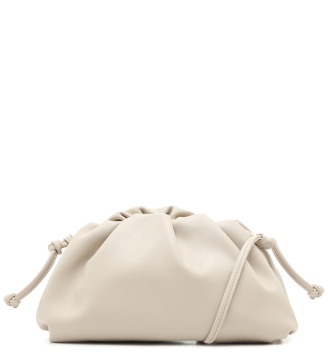 Bolsa Clutch com Alça Tiracolo Off-White Pequena