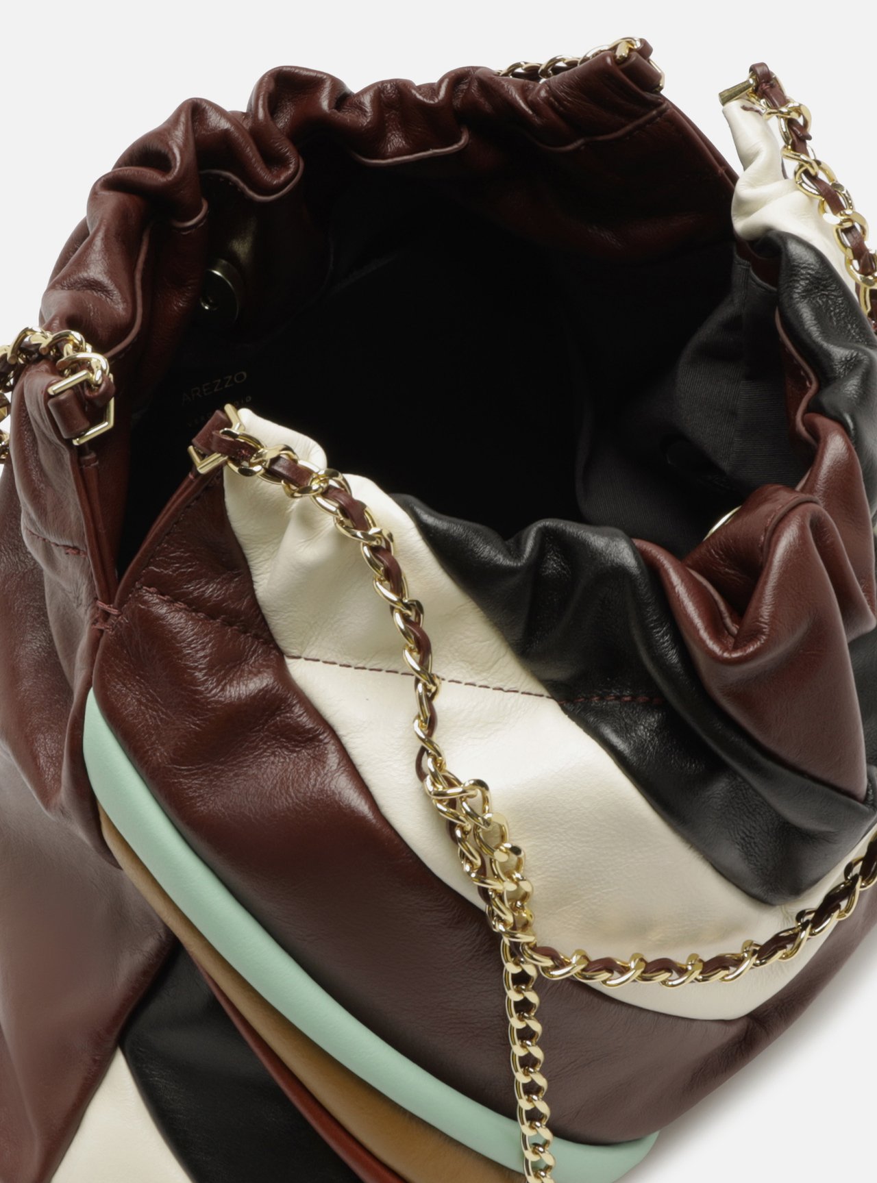 Bolsa Hobo Couro Multicolorida Grande — foto 4